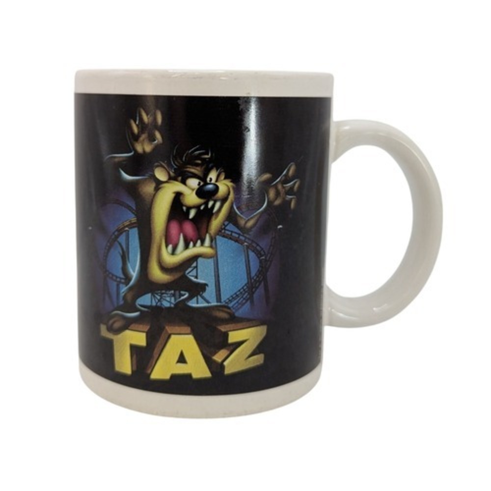 1998 Six Flags Theme Park DC Comics Taz Roller Coaster Coffee Tea Mug 10oz